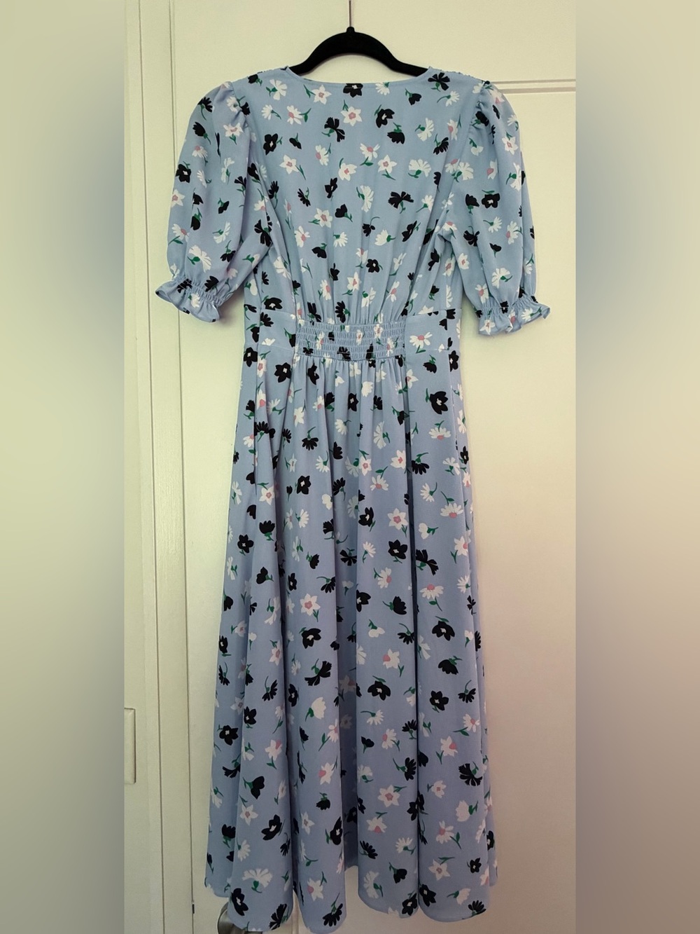 NEVER WORN! Kate Spade Light Blue Floral Midi Dress (Size 4) - Picture 4 of 5